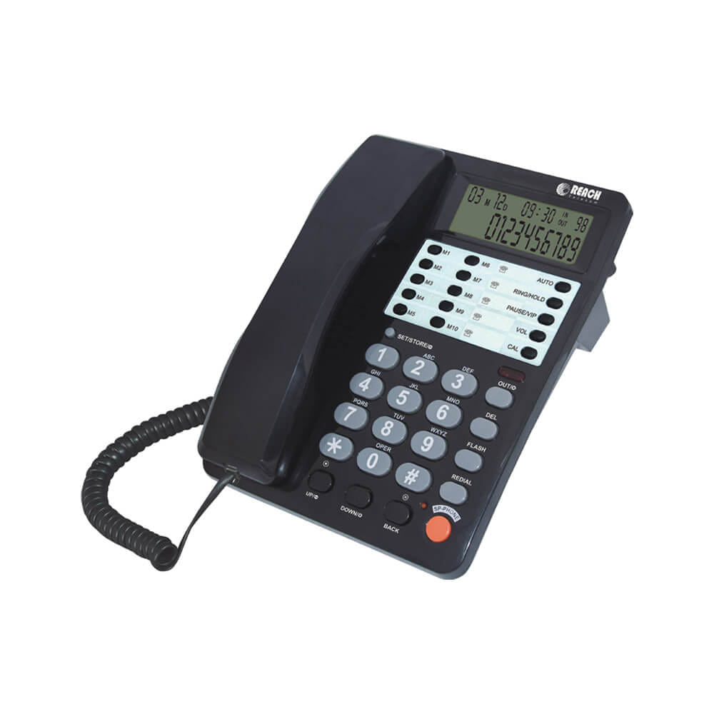 โทรศัพท์บ้านโชว์เบอร์โทรเข้า  REACH รุ่น CID 660 สีดำ_0